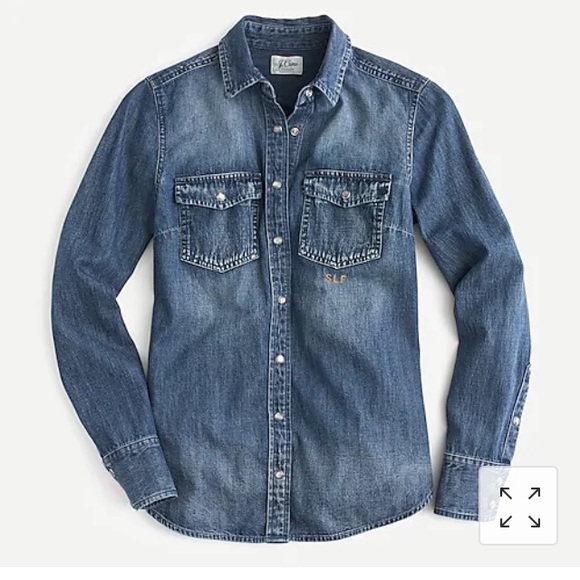 J Crew Western Chambray denim shirt - Picture 5 of 6